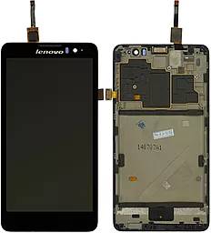Дисплей Lenovo S8 (S898T) с тачскрином и рамкой, Black