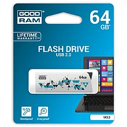 Флешка GooDRam 64GB Cl!ck White USB 2.0 (UCL2-0640W0R11) - мініатюра 4
