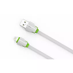 Кабель USB LDNio Lightning flat 2.1A White (LS04) - миниатюра 3