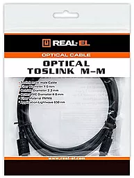 Оптический аудио кабель REAL-EL Toslink М/М Cable 2 м black (EL123500037) - миниатюра 3