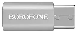 Адаптер-переходник Borofone BV4 Micro USB - USB Type-C Silver - миниатюра 4
