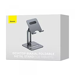 Подставка Baseus Desktop Biaxial Foldable Metal Stand (для планшетов) Grey LUSZ000113 - миниатюра 2