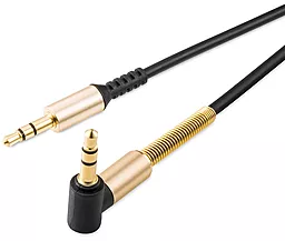 Аудио кабель, с микрофоном Hoco UPA02 L-shaped AUX+Mic mini Jack 3.5mm M/M Cable 2 м black - миниатюра 3