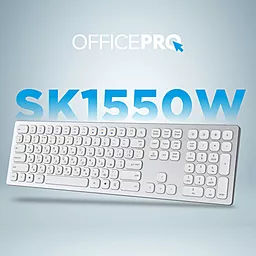 Клавиатура OfficePro SK1550  White - миниатюра 6