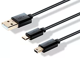 Автомобильное зарядное устройство i.Sound USB Car Charger mini/micro USB to USB cable - миниатюра 2