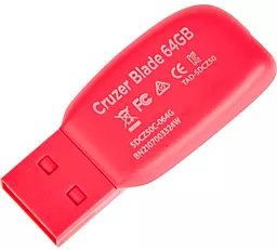 Флешка SanDisk 64 GB Cruzer Blade USB 2.0 Pink (SDCZ50C-064G-B35PE) - миниатюра 4