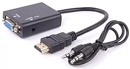 Відео конвертер EasyLife HDMI to VGA + 3.5mm audio Black