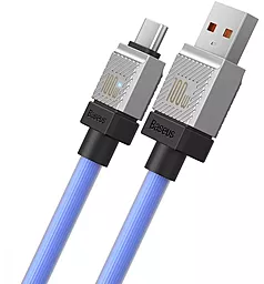 Кабель USB Baseus CoolPlay Series 100w 5a USB Type-C сable blue (CAKW000603) - миниатюра 3