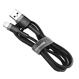 Кабель USB Baseus Kevlar 0.5M Lightning Cable Gray/Black (CALKLF-AG1) - миниатюра 4
