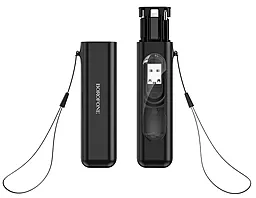 Кабель USB PD Borofone BU36 Show 60w 3a 3-in-1 USB to Type-C/Lightning/micro USB cable + Storage Case black - миниатюра 2