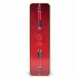 Кабель USB WK 2-in-1 USB to micro USB/Lightning Cable Red (WKC-001-RD) - миниатюра 2