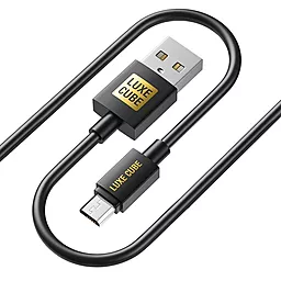 Кабель USB Luxe Cube 3A micro USB Cable Black (7775557575266)