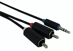 Аудіо кабель Ultra Aux mini Jack 3.5 mm - 2хRCA M/M Cable 1.5 м black (UC103-0150) - мініатюра 2