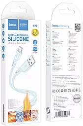 Кабель USB Hoco X97 Crystal Silicone 12W 2.4A USB Type-C Cable Blue - миниатюра 7