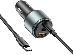 Автомобильное зарядное устройство Hoco NZ9 Galloper 95W PD/QC 3A 2xUSB-C-1xA + USB-C-C Cable Black - миниатюра 5