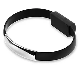 Кабель USB NICHOSI Кабель-браслет Micro USB 0.21м Black - миниатюра 2