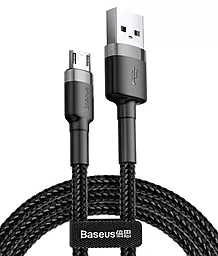 Кабель USB Baseus Cafule 2.4A 0.5M micro USB Cable Grey/Black (CAMKLF-AG1)