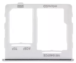 Держатель (лоток) Сим карты Samsung Galaxy A32 5G A326 и карты памяти Single SIM Awesome White
