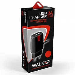 Сетевое зарядное устройство Walker WH-21 2a USB-A car charger + micro USB cable black - миниатюра 2