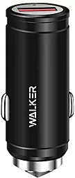 Автомобільний зарядний пристрій Walker WCR-23 2.4a USB-A car charger black