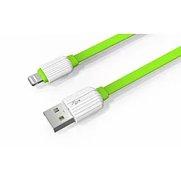 Кабель USB LDNio Lightning flat 2.1A Green (LS05) - миниатюра 3