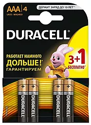 Батарейки Duracell Basic AAA/LR03 BL 4шт - миниатюра 2
