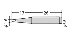 Паяльне жало з двостороннім зрізом Goot PX-60RT-1.6D - мініатюра 3