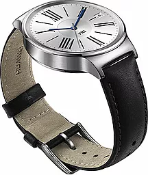 Смарт-годинник Huawei Watch Silver (Stainless Steel with Black Leather Strap) - мініатюра 2