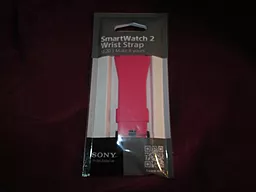Змінний ремінець для розумного годинника Ремінець силіконовий Sony SE20 для SmartWatch 2 Pink - мініатюра 2