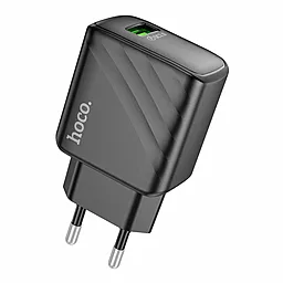 Мережевий зарядний пристрій Hoco CS21A 18w QC home charger black