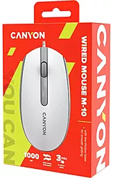 Компьютерная мышка Canyon M-10 White/Gray (CNE-CMS10WG) - миниатюра 6