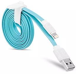 Кабель USB Hoco UPL18 Waffle USB Lightning Cable Flat 2.1A Blue - миниатюра 4