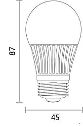 Світлодіодна лампа (LED) Bellson E27 5W 2700K BL-E27/5W-400/27-G45/O (8014001) - мініатюра 3