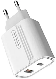 Сетевое зарядное устройство WUW C141 20W PD/QC USB-A-C charger White - миниатюра 3
