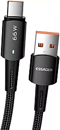 Кабель USB Essager Sunset 66w 6a 0.5m USB Type-C cable black (EXCT-CGB01) - миниатюра 2