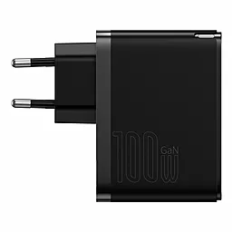 Сетевое зарядное устройство Baseus Pro Fast 100W PD + QC3.0 GaN5 USB-A+C + USB C-C Cable Black (CCGP090201) - миниатюра 5