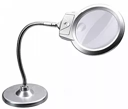 Лупа настольная Magnifier 4B-5 90мм/2x-5х с подсветкой
