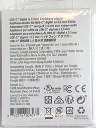 Аудио-переходник Choetech Google M-F USB Type-C - 3.5mm White (GA00477-WW) - миниатюра 4