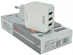 Сетевое зарядное устройство EMY 15W 3.1A 3xUSB-A + Cable Lightning White (YT-KMY-A303-M) - миниатюра 5
