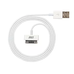 USB Кабель JUST Simple 30 pin USB Cable White (30P-SMP10-WHT) - мініатюра 3