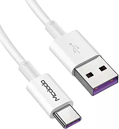 Кабель USB McDodo CA-6380 25W 5A USB Type-C Cable White - миниатюра 2