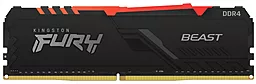 Оперативная память Kingston Fury DDR4 16GB (2x8GB) 3200 MHz (KF432C16BBAK2/16) Beast RGB - миниатюра 3