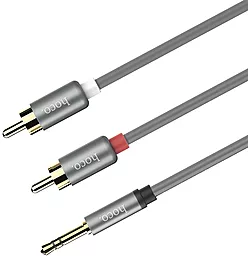 Аудио кабель Hoco Aux mini Jack 3.5 mm - 2хRCA M/M Cable 1.5 м gray
