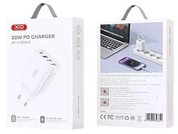 Сетевое зарядное устройство XO L120 20w PD/QC3.0 3xUSB-A/USB-C ports home charger white - миниатюра 6