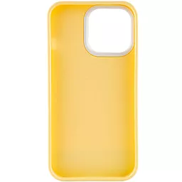 Чехол Epik TPU+PC Bichromatic для Apple iPhone 13 Pro Max (6.7") Creamy-yellow / White - миниатюра 2