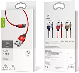 Кабель USB Baseus Yiven 10w micro USB cable Red (CAMYW-A) - миниатюра 2
