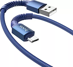 Кабель USB Hoco X71 Especial micro USB Cable Blue - миниатюра 2