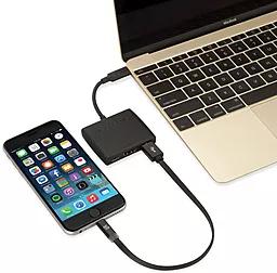 Мультипортовый USB Type-C хаб Scosche USB-C -> HDMI/USB 3.0/Type-C Black (CMPAI) - миниатюра 3