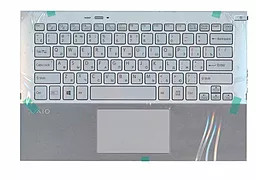 Клавиатура для ноутбука Sony Vaio Pro11 SVP11 SVP112 SVP112A SVP1121 с топ панелью Silver - миниатюра 2