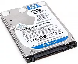 Жорсткий диск для ноутбука Western Digital Blue 750 GB 2.5 (WD7500BPVX) - мініатюра 2